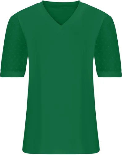 Vista 7 de Stessotudo Blusa de verano de moda para mujer, casual, cuello en V, túnica sólida, con lunares suizos, manga farol, elegante, para salir al trabajo