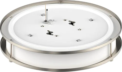 Vista 7 de DYMOND Lámpara LED de techo empotrada, regulable, iluminación ajustable de blanco cálido a luz diurna 2700K 3000K 3500K 4000K 5000K 5000K CCT Níquel