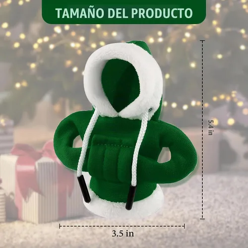 Vista 2 de Cubierta para palanca de cambios de coche con capucha OFBAND, cubierta para perilla de cambios de coche de Navidad para palanca de cambios