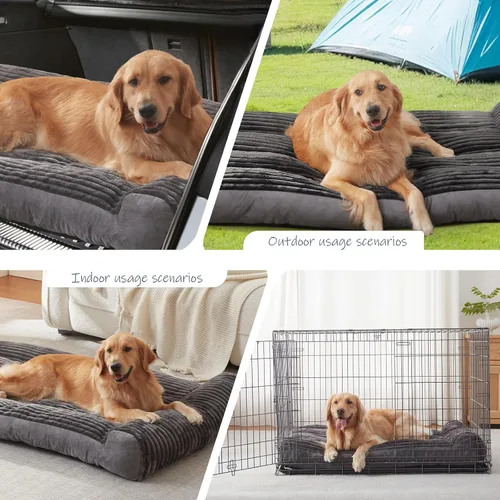 Vista 6 de Camas para perros de razas pequeñas y medianas, sofá cama para perros con almohada para jaula de perrera, cama súper suave para mascotas