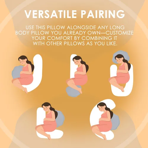 Vista 5 de Chilling Home Almohada portátil de espuma viscoelástica para embarazo, almohada corporal de maternidad para dormir, almohada multifuncional de cuña