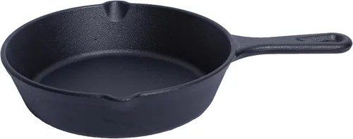 Vista 8 de Juego de utensilios de cocina de hierro fundido de 5 piezas, sartenes pre-sazonadas de 12 y 8 pulgadas, 2 planchas planas y salvamanteles