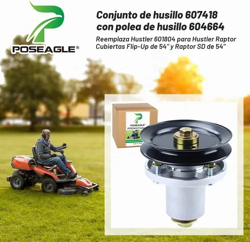 Vista 2 de 607418 Conjunto de husillo para cubierta Hustler Fastrak 54