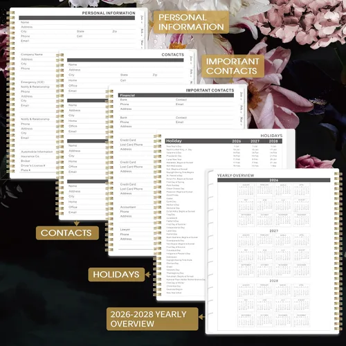 Vista 4 de Planificador Mensual 2026-2027 - Planificador de Calendario Mensual Grande 2026-2027, 9'' x 11'', enero 2026 - diciembre 2027, calendario de 2 años