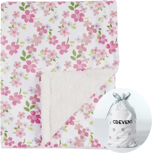 Vista 14 de CREVENT Manta de bebé de minky para niñas y niños, manta suave de felpa para recién nacidos - 30 x 40 pulgadas (Animal)