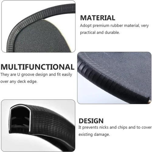 Vista 8 de BESPORTBLE 4 pares de cubierta protectora para tabla de peces, monopatín, parachoques de cubierta para patineta, protección contra impactos, tira
