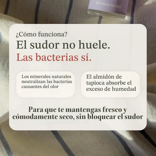 Vista 5 de Desodorante natural roll-on lavanda, sin aluminio