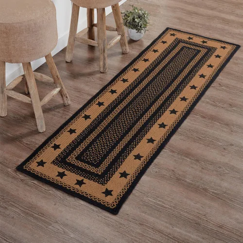 Vista 7 de VHC Brands 10713 - Alfombra ovalada de yute para cabina de té, Tela