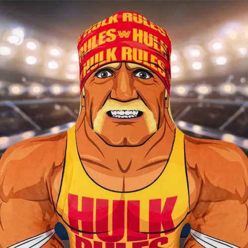 Vista 6 de Bleacher Creatures WWE Hulk Hogan 24" Bleacher Buddy - Muñeco de Peluche Suave