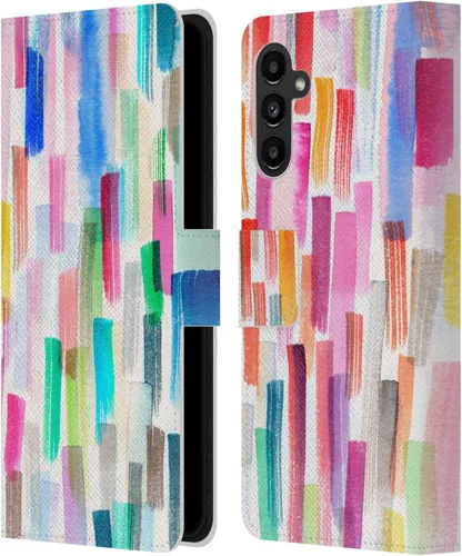 Vista 187 de Head Case Designs Officially Licensed Ninola Brushstrokes Multi Colorful Leather Wallet Case Compatible with Samsung Galaxy A07 4G