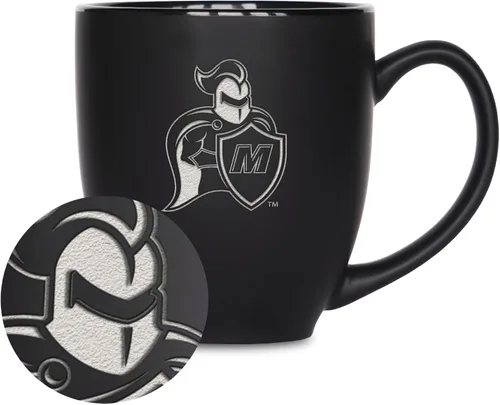 Vista 74 de Rico Industries - Taza de cerámica mate negra con grabado láser estándar de 15oz para NCAA (escuelas T & U) - Para bebidas calientes o frías