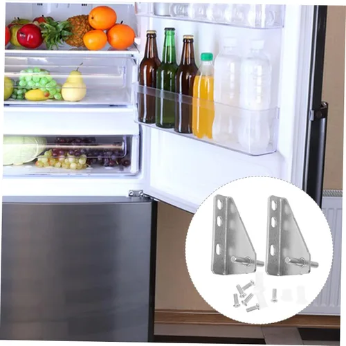 Vista 3 de 2 unids bisagras de nevera bisagras refrigerador puerta congelador reemplazo refrigerador pequeño suministro reparación congelador xiaobing acero