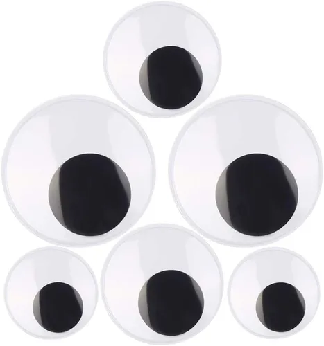 Vista 7 de DIYASY Ojos grandes de 2 pulgadas, 3 pulgadas, 4 pulgadas, con autoadhesivo, 8 piezas para decoraciones de Navidad