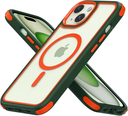 Vista 26 de Mobnano Funda para iPhone 13 Pro, compatible con MagSafe, funda transparente con anillo magnético, diseño multicolor protector a prueba de golpes