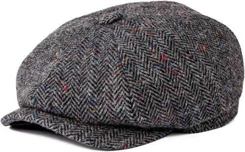 Vista 12 de BOTVELA Sombrero de tweed de espiga de 8 paneles de mezcla de lana para hombre