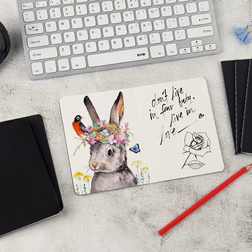 Vista 3 de Paquete de 100 cuadernos pequeños en blanco y diario a granel, cubierta negra, papel grueso sin forro, 4.25 x 5.5 pulgadas, 48 páginas, cuaderno