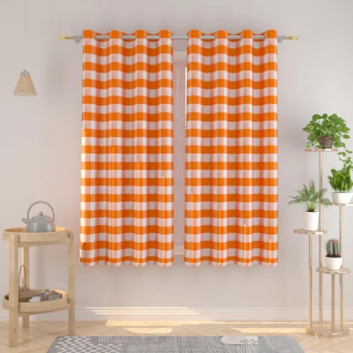 Vista 19 de Cortinas de 24 pulgadas de largo con diseño Buffalo Check Gingham Plaid para ventanas de cocina y baño, tratamiento para ventanas con 2 paneles