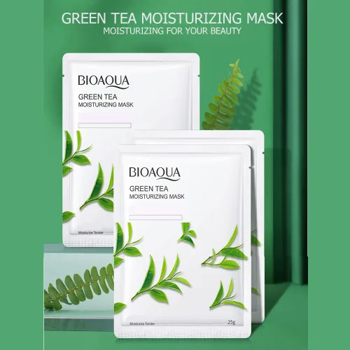 Vista 6 de BIOAQUA Mascarilla hidratante tierna Fruta Miel Té Verde Pepino Aguacate Arándano Rojo Granada Aloe Vera Cuidado de la Piel Facial 0.88 oz x 7pcs