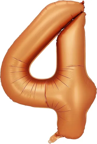 Vista 6 de Globos de aluminio naranja número 0, 40 pulgadas