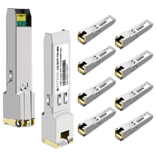 Vista 6 de Módulo transceptor de cobre de 10/100/1000BASE-T SFP SGMII compatible con Arista Networks SFP-GB-GE-TL SFP-1G-TL RJ45 328.1 ft Cat5e/6