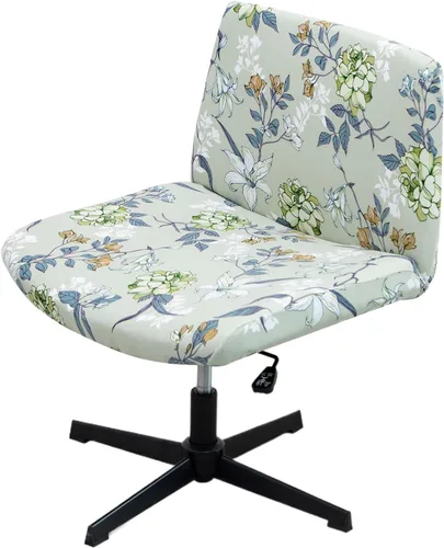 Vista 18 de MINGPINHUIUS Funda para silla ajustable sin brazos: moderna sin brazos, funda para silla de tocador con tiras cruzadas, fundas protectoras