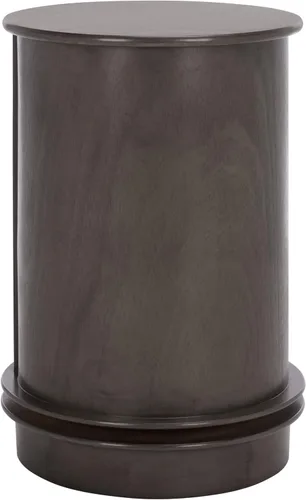 Vista 6 de SAFAVIEH Home Collection - Mesa decorativa negra Tabitha, mesa auxiliar redonda giratoria con 1 cajón y almacenamiento interior de gabinete, diseño