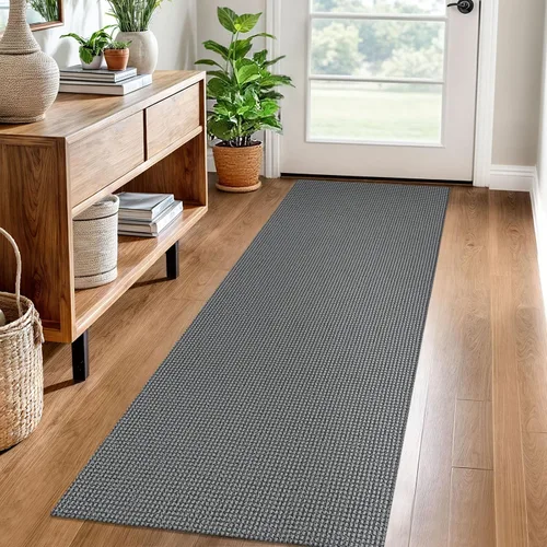 Vista 157 de EARTHALL Alfombra tejida de 2 x 3 pies, lavable para entrada, alfombra trenzada antideslizante, alfombra para puerta interior y exterior, alfombra