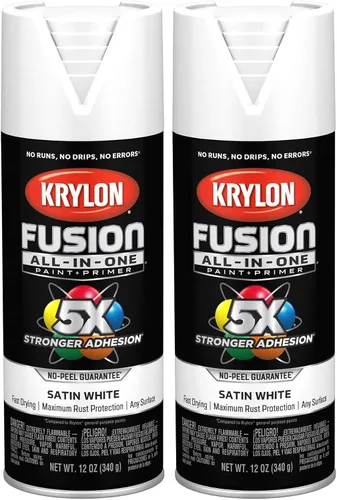 Vista 15 de Krylon Fusion - Pintura en aerosol adhesiva todo en uno para uso en interiores y exteriores, 12 onzas, vidrio de playa