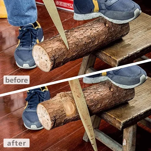Vista 2 de Lima de madera, juego de limas de madera para trabajar madera, limas de madera para raspar de madera, herramientas doradas cónicas de madera