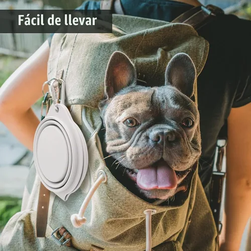 Vista 6 de SLSON Cuencos plegables para perros, cuenco doble integrado para perro, sin borde de plástico, 2 en 1, plegable para comida y agua para mascotas
