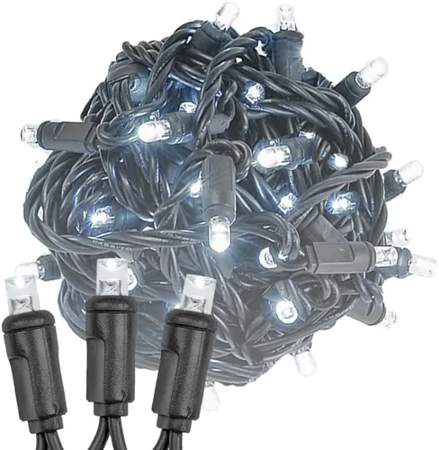 Vista 9 de Novelty Lights Guirnalda de luces navideñas de 11 pies, 50 bombillas LED rosas en cable negro, espacio de 2.5 pulgadas, iluminación conectable