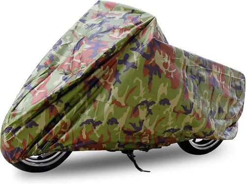 Vista 11 de uxcell L 190T - Funda para motocicleta y scooter camuflaje al aire libre a prueba de polvo de 86 pulgadas para Yamaha