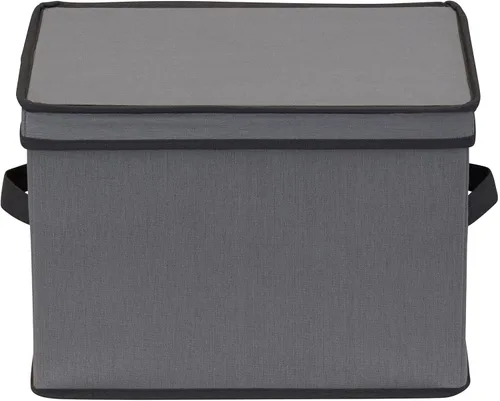 Vista 7 de Household Essentials Caja de almacenamiento para copas de champán, 12 compartimentos resistentes, panel frontal con ventana, 2 asas remachadas, caja