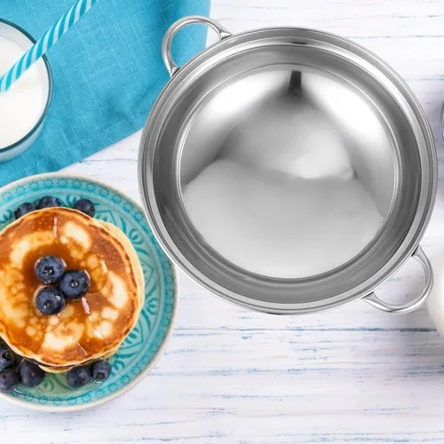 Vista 8 de GANAZONO 2 piezas de acero inoxidable -derramar olla caliente cocina cocina segura mango diseño fácil de limpiar para uso doméstico