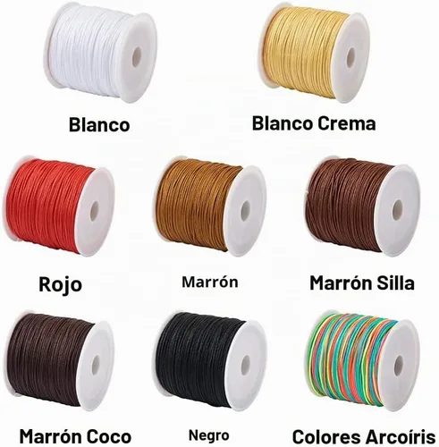 Vista 2 de Cheriswelry 8 rollos de 49 yardas/rollo de 0.031 in de hilo de nailon para macramé, cordón de nudo chino para pulsera tejida personalizada