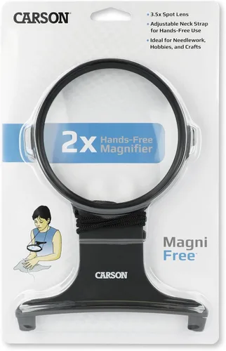 Vista 2 de MagniFree, potencia 2x con lente puntual 3.5x Lupa de manualidades manos libres - Hobbyist, manualidades, lectura (HF-25)
