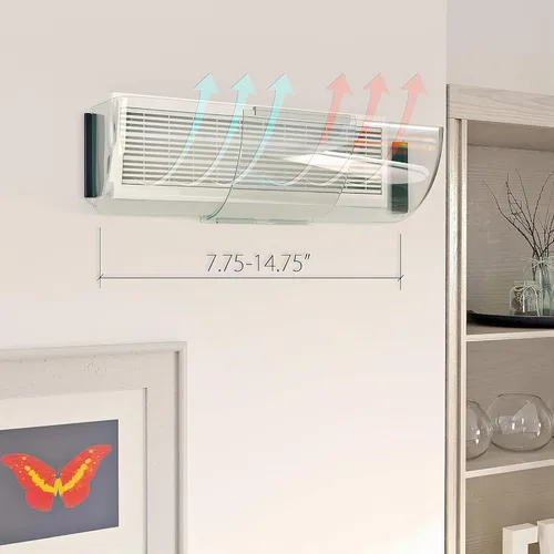 Vista 2 de Home Intuition Deflector de calor y aire magnético ajustable para rejillas de ventilación, pared lateral y techo