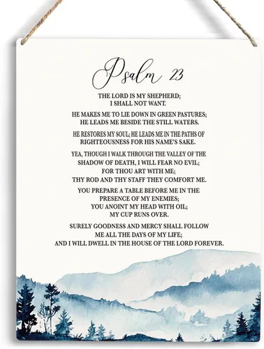Vista 15 de YCYD The Blessing the Lord Bless You - Letrero de madera con versículo bíblico, números rústicos 6:24-26, placa colgante de madera cristiana