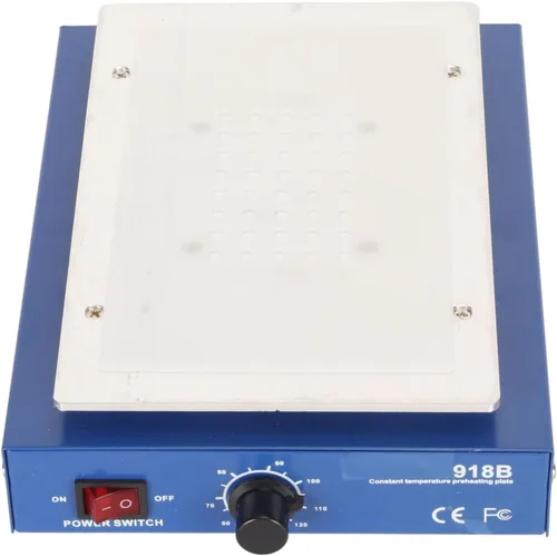 Vista 7 de Estación de soldadura de precalentamiento eléctrico de 450 W con microcomputadora LED de aleación de aluminio con almohadilla de silicona
