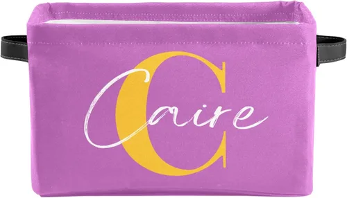 Vista 2 de Cesta de regalo personalizada con nombre, caja de juguetes de almacenamiento personalizada para niños, organizador de cubos de almacenamiento
