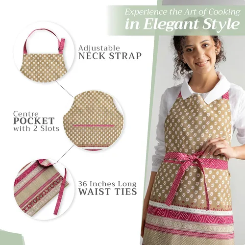 Vista 228 de Maison d' Hermine Delantales para mujer con bolsillo, 100% algodón (27.50 x 31.50 pulgadas)