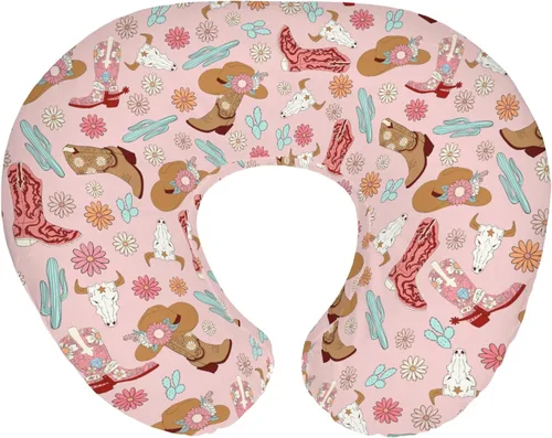 Vista 16 de Blue Western Cowboy - Fundas de almohada de lactancia para niños, botas de vaquero, sombrero, caballo, cactus, sol, vaca, calaveras, funda