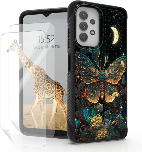 Vista 20 de Funda para Samsung Galaxy A23 Galaxy A13 4G/5G, Galaxy A04, Galaxy A04S, Galaxy A32 5G, con 2 protectores de pantalla, funda protectora de doble