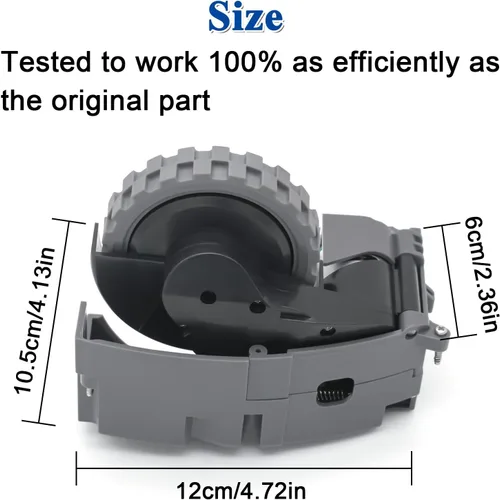 Vista 4 de Par de módulos de rueda derecha e izquierda para iRobot Roomba 500 600 700 800 900 Series Aspiradora Reemplazo