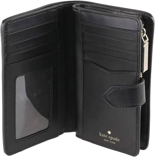 Vista 3 de Kate Spade New York Staci - Cartera plegable compacta mediana Negro - Cartera plegable