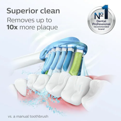 Vista 2 de Philips Sonicare HX9690 / 05 ExpertClean 7500 Bluetooth recargable recargable Cepillo de dientes eléctrico, negro
