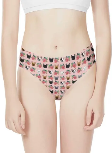 Vista 4 de Bragas de bikini para mujer con diseño de animales florales y suaves