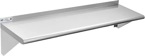 Vista 14 de Hally Estante de acero inoxidable montado en la pared, estante de pared de 10 x 24 pulgadas, NSF resistente, capacidad de 250 libras, estante