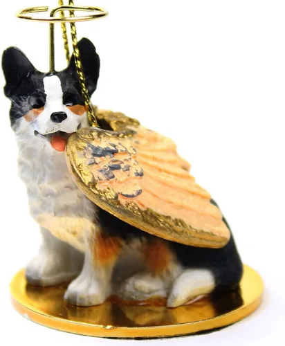Vista 85 de Conversation Concepts Adorno navideño: Chihuahua, pelo largo 19-Dorado