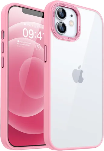 Vista 9 de CANSHN - Funda transparente compatible con iPhone 12/iPhone 12 Pro [Protección contra caídas de grado militar] No amarillea, funda protectora a